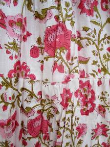 Robe longue en coton indien imprimé à la main taille libre caftan pour femmes tenue décontractée robe grande taille vêtements d'été robes Maxi - Product Image 3