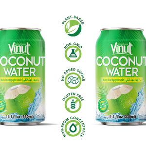 Fabricant et exportateur d'eau de coco pure de 330ml du Vietnam marque privée aliments et boissons eau de coco naturelle - Product Image 2