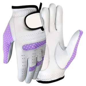 Gants de golf en cuir blanc Cabretta pour hommes avec emballage avec logo personnalisé en cuir véritable en peau de mouton taille OEM - Product Image 3