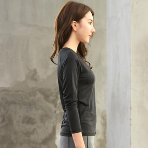 Alto elástico 90% poliéster 10% Spandex secado rápido apretado gimnasio Fitness Yoga impreso Logo deportes señoras niñas mujeres camiseta para hombres - Product Image 2