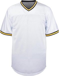 Camiseta Deportiva de Fútbol de Malla Blanca, Manga Corta, Ligera, de Poliéster, Ropa Deportiva - Product Image 2