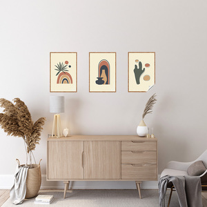 3 Piece Modern <b>Painting</b> Poster Set Model-1 Reusable Durable Polystyrene Material Holds the Surface With Static Electricity - Product Image 2