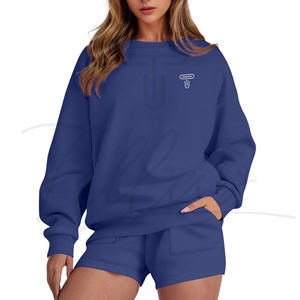 Sudadera Corta Informal de Invierno Personalizada para Mujer con Logotipo Frontal y Diseño Forrado - Product Image 4