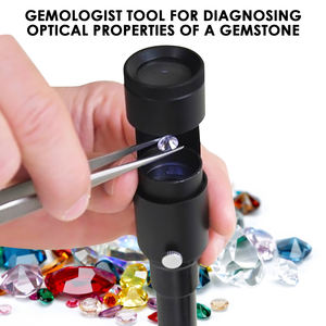 Polariscope de poche durable 80mm de longueur 28mm de diamètre avec lampe de poche bijoux pierres précieuses outils - Product Image 2
