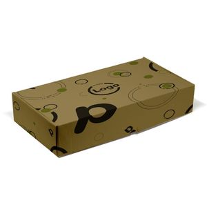 Boîte personnalisée en carton recyclé pour expédition, 25x38x8 cm, finition brillante ou mate, idéale pour l'emballage de chaussettes - Product Image 3