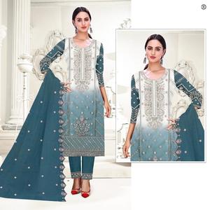 Costume Salwar Kameez exclusif/Design de robe pakistanaise Salwar Kameez/Costume de fête accessible à un prix raisonnable - Product Image 1