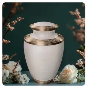 Urnas de cremación de metal hechas con cuidado para honrar recuerdos banda grabada y urnas de cremación con acabado de textura de mármol - Product Image 5