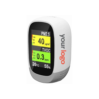 Moniteur de qualité de l'air de petite taille avec écran LCD certifié CE ROHS pour la détection des PM2, 5 et des COV Utilisation en intérieur Garantie 1 an