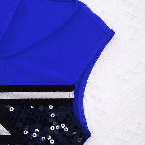 Meilleures ventes Uniforme de pom-pom girl professionnel Logo personnalisé Haute qualité Technique de strass Ensemble Style - Product Image 3