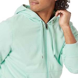 Sweat-shirts à capuche respirants pour hommes 100 % coton zippés brodés personnalisables coupe ample en molleton - Product Image 3