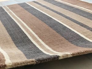 Alfombra duradera de rayas de lana HANDLOOM INDIAN a precio de fábrica directa del fabricante para usos interiores de su hogar - Product Image 4