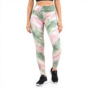 Women Custom Sublimation Mid Waist <b>Leggings</b> Spandex/<b>Polyester</b> Quick Dry Breathable Eco-Friendly Yoga Fitness Running Gym Workout - Product Image 1