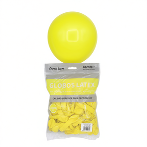Party Love Latex <b>Balloons</b> 12cm <b>Yellow</b> 100pcs Bag Decorative Party Supplies - Product Image 2