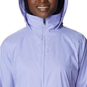 Wholesale OEM Knitted Breathable Cotton Plus Size <b>Women</b> <b>Windbreaker</b> Jacket Custom Made with Custom Color & Logo Polyester/Cotton - Product Image 4