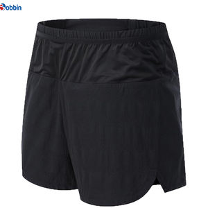 Shorts pour hommes personnalisés en nylon et élasthanne respirants, shorts de course pour hommes avec doublure intérieure, shorts pour hommes avec plusieurs poches à la taille - Product Image 5