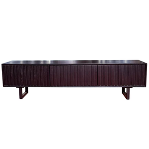 Armoire de meuble TV en bois de chêne massif moderne de haute qualité unité de divertissement en bois minimaliste pour la maison hôtel pour la vie en appartement - Product Image 6