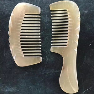 หวีเขาควายสำหรับจัดแต่งทรงผมฮอร์นธรรมชาติแบบเต็มสำหรับการต่อผมมีหลายสีให้เลือก - Product Image 1