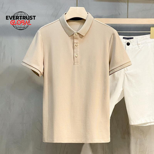 Camiseta de Manga Corta con Estampado de Lona Antiarrugas para Hombre, Diseño de Logotipo Personalizado, Alta Calidad, Gama Alta - Product Image 2