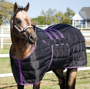 جودة عالية جي إس إم فاخر الحصان البساط منقوشة الاختيار تصميم الشتاء من الريش الصوفي ملء بولي قطن قذيفة القشور مستقر الحصان - Product Image 4