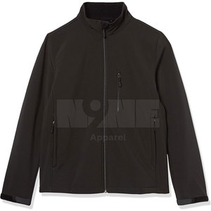 Men's Long Sleeve Softshell <b>Jacket</b> New Design Winter Nylon/Polyester Windproof <b>Mandarin</b> <b>Collar</b> OEM Customizable Soft and Warm - Product Image 1