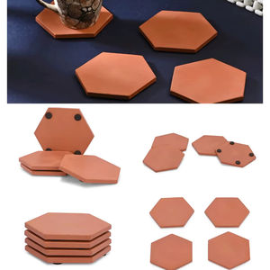 Classic Design Clay Tea Cup Coaster Kitchen Tools Glass Cup Mug Coasters Pads Trendy Fancy Resin Coaster <b>Mats</b>/Platter - Product Image 1