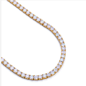 Collier en argent sterling avec pendentifs de style hip-hop en moissanite VVS1, passe le testeur de diamants, plaqué or, chaîne tennis en diamants taille ronde - Product Image 2