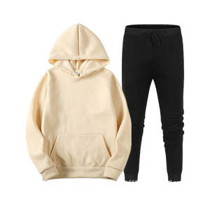 Ensemble de vêtements de sport à la mode pour hommes, printemps et automne, pull à capuche en molleton doux, pantalon assorti, fitness et loisirs - Product Image 1