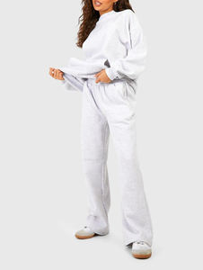 ชุดวอร์มผ้าฝ้าย2ชิ้นสำหรับ100% ชุดวอร์ม2ชิ้นสำหรับฤดูหนาวผ้าพัฟฟ์พิมพ์โลโก้ตามสั่งแบบแฟชั่น - Product Image 4