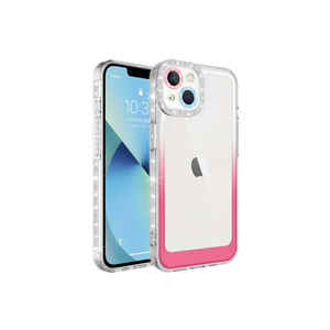 Coque en silicone dégradée scintillante de luxe Netzy pour iPhone 14 Plus, protection LSAFA, coque arrière antichoc avec matériau plaqué - Product Image 1
