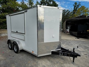 Remorque alimentaire remorquable blanche de 12 'x 12' avec chauffage électrique intégré résistant à la rouille pour les usines de restauration commerciale - Product Image 4