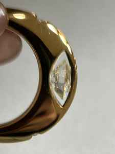 Anillo Giratorio con Diseño de Planeta Estelar, Diamante Redondo Cultivado en Laboratorio de 1.21 Quilates, Anillo de Órbita de OVNI Giratorio, Oro Amarillo Sólido de 14K, Anillo de Aniversario - Product Image 3