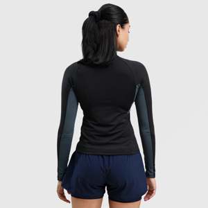 เสื้อครึ่งซิปสีดำ 0.2 GA สำหรับออกกำลังกาย เสื้อผ้าออกกำลังกายระดับพรีเมียม - Product Image 2