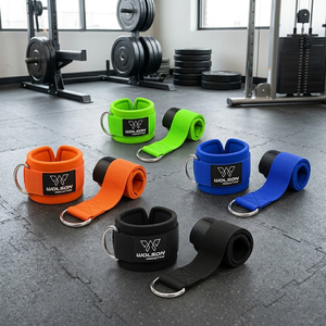 Correa de tobillo resistente con diseño acolchado ajustable para entrenamientos de gimnasio, fitness y fuerza, unisex y transpirable. - Product Image 5