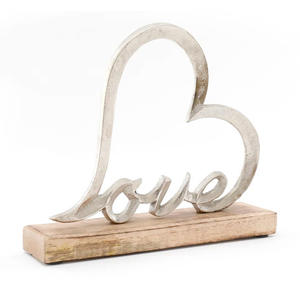 Cadeau de mariage quatre coeurs avec base en bois couleur et tailles personnalisées au prix de gros pour la décoration de la maison et des hôtels - Product Image 5