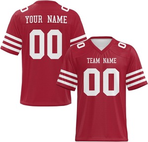 Camisetas de Fútbol Americano Sublimadas Personalizadas al por Mayor 2026, 100% Poliéster, Secado Rápido, Manga Corta, Unisex, con Logotipo del Equipo - Product Image 6