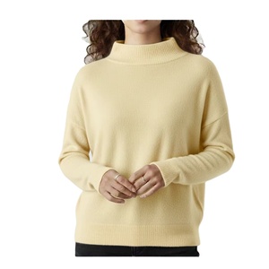Pull en maille polaire surdimensionné confortable pour femmes, col montant, manches longues, automne-hiver, mode décontractée, chaud, tendance, coupe ample - Product Image 1