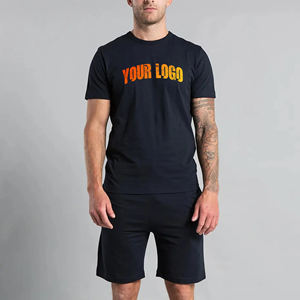 Vêtements décontractés quotidiens ensemble de shorts 2 pièces pour hommes 100% tissu en jersey de coton Sumsmer article le plus vendu ensemble deux pièces respirant pour - Product Image 4