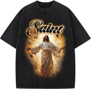 QUICK DRY T-shirt surdimensionné 100% coton 200 grammes de qualité supérieure pour homme avec motif écologique - Product Image 1