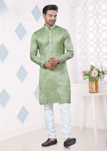 Outluk Added <b>Kurta</b> Pajama Collection Series Pintex <b>Kurta</b> Pajama for <b>men</b> - Product Image 6