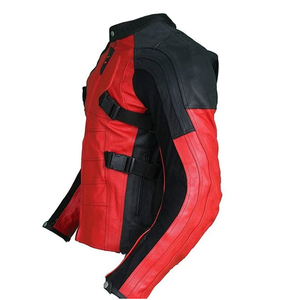 Men's High-Performance Red Cowhide Leather Motorbike Jacket Custom Winter Motorcycle Jacket Track Protection for Racing Track - Product Image 2