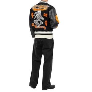 College Letterman Baseball Varsity Vestes Laine/Viscose Shell Imperméable À Capuche Avant Logo Option Personnalisable pour l'automne - Product Image 3