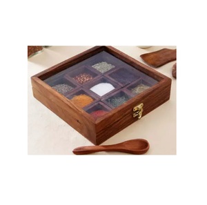 Vente en gros de coffrets cadeaux en bois faits à la main simples personnalisés artisanat multifonction avec un style de luxe pour les hôtels à domicile-forme carrée - Product Image 4