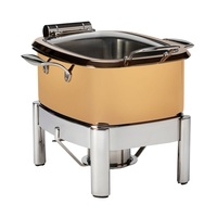 Concept Home Gastronomieausstattung Elektrischer Silberner 9L Edelstahl Quadratischer Manueller Temperaturregler 60-80°C Suppenwärmer