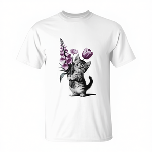 เสื้อยืดลายดอกไม้เล็กๆ น้อยๆ ลายดอกฟอกซ์โกลฟ เดซี่ ทิวลิป เสื้อผ้าส่งเสริมการขายที่มีสไตล์ - Product Image 2