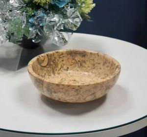 Bol décoratif en bois fabriqué à la main pour centre de table plat de présentation en bois naturel rustique pour la maison salon et décor de cuisine - Product Image 5