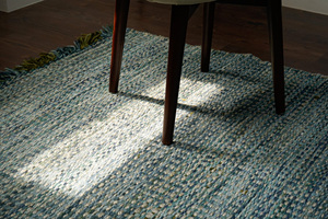 Whispering Winds Luxurious Bohemian Style Wool Rug Modern Handmade with Geometric Pattern Plush Pile <b>Washable</b> for Home Use - Product Image 6