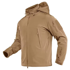 Veste d'hiver à capuche en softshell personnalisée OEM ODM 2025 avec logo, unisexe, imperméable, coupe-vent, fermeture éclair pour homme, pour l'extérieur - Product Image 1