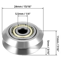 Haute qualité W Type V rainure Guide piste roulements à rouleaux en acier inoxydable poulie roulement de roue pour imprimantes 3D Robots industriels
