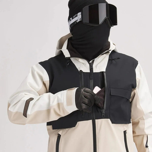 Traje de esquí de alta calidad 2024, chaqueta de esquí impermeable para exteriores, ropa deportiva para nieve, logotipo personalizado, invierno, 100%, poliéster, adultos para hombres - Product Image 5