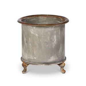 Juego de 3 juntas dobles Metal Latón Pátina antigua Maceta de flores Decoración para el hogar Jardín Macetas de hierro usadas - Product Image 4